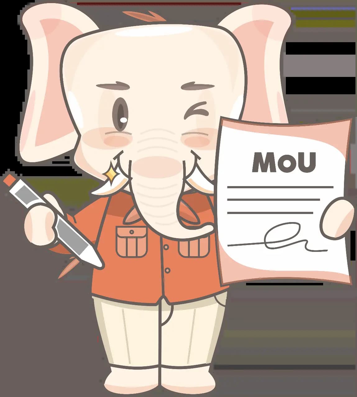 Maskot Superdera menandatangani MoU